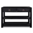 thumbnail image 3 of Grain Wood Furniture Montauk Console Table, Solid Wood with a Farmhouse Black Finish, 3 of 7
