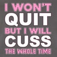 thumbnail image 5 of Wild Bobby I Won't Quit but I Will Cuss the Whole Time Gym/Workout Women Racerback Tank Top, Dark Grey, Large, 5 of 5