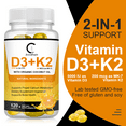 thumbnail image 7 of Vitamin D3 + K2 Softgels, for Boost Immune, Heart & Joint Health Support, 120 Capsules, 7 of 7