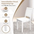thumbnail image 2 of Gymax 4 PCS Armless Wood Dining Chair w/ Rubber Wood Legs Curved Backrest Kitchen White, 2 of 6