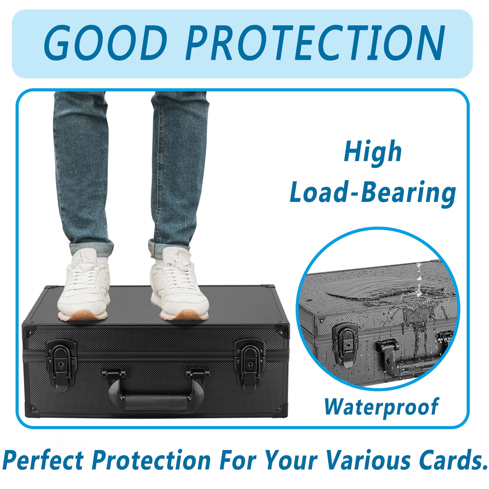 KiddiTouch Football Card Case, Card Storage Box for 3