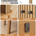 thumbnail image 4 of Historyli Cómoda de 3 cajones,mesita de Noche Moderna de Mediados de Siglo con Almacenamiento para Puerta corRedera,Mesa Auxiliar,cómoda para recámara,Sala de Estar,Rayas de tigre, 4 of 7