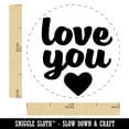 thumbnail image 2 of Love You with Heart Self-Inking Rubber Stamp Ink Stamper - Black Ink - Medium 1 Inch, 2 of 7