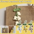 thumbnail image 2 of Chimes Flower Pendant Bell Orchid Crocheted Wind Knitted Keychain Keyring_ H5F7, 2 of 8