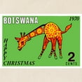 thumbnail image 2 of CafePress - 1970 Botswana Giraffe Christmas Postage Stamp Tote - Unisex Canvas Tote Bag, Beige, 1-Piece, 2 of 6