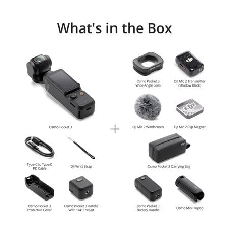 DJI Osmo Pocket 3 Creator Combo, 4K/120fps Camera with 1 DJI Osmo Pocket 3 Creator Combo, 4K/120fps Camera with 1