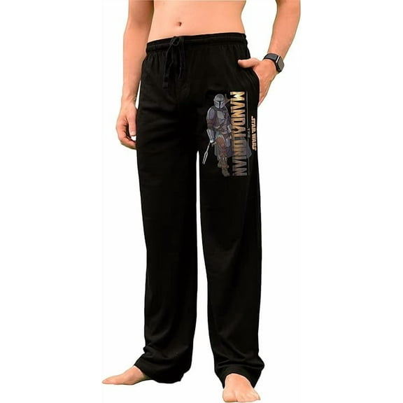 Star Wars The Mandalorian Lounge Pants for Big Boy to Adult, Comfy Pants, Small