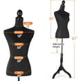 thumbnail image 3 of Female Mannequin Torso with Stand, Height Adjustable from 52'' to 67'' Dress Form with Tripod Base for Dress Jewelry Display, 3 of 16