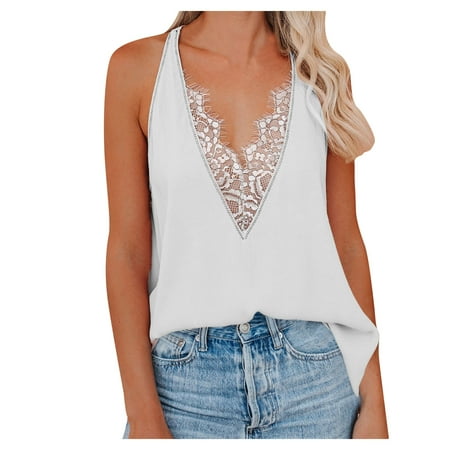 

KI-8jcuD Tank Solid Bandages Tops Lace Crochet Top Color Vest Sleeveless Women Women s Tanks & Camis Loose Women Workout Tops Women Basics Women Pajama Undershirt Top Casual Shirts Women Business