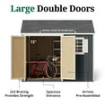 thumbnail image 5 of Little Cottage Co. 10x10 Value Workshop Shed with Operable Windows and Floor, Outdoor Wood Storage Do-It-Yourself Precut Kit, 5 of 14