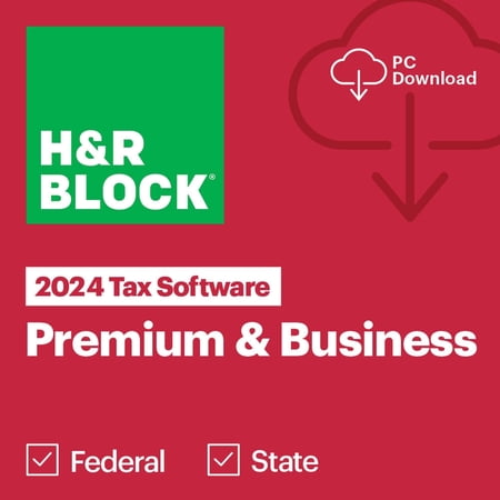 H&R Block Tax Software 24 Premium & Business - Windows Only - WAL ESD