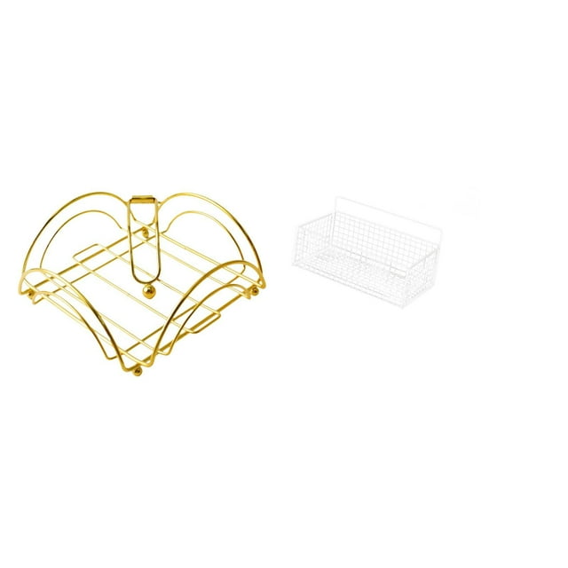 Servilletero,Servilletero Soporte para pañuelos de papel de mesa,Cesta de almacenamiento colgante,Cesta de almacenamiento para gabinete organizador de pared colgante,Estantes de pared con