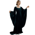 thumbnail image 2 of DAIZBELLA Renaissance Dress for Women Retro Velvet Gown Vintage Medieval Dress with Wide Sleeves, L, 2 of 7