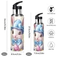 thumbnail image 2 of Blue Hat Rabbit Easter Eggs Sports Bottle with Straw Stainless Steel Water Jug Portable Thermal Cup Leak-proof 1000ML, 2 of 9