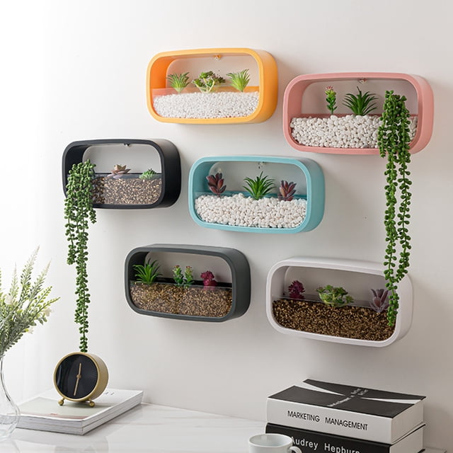 Gwong Decoración hogareña Pot vegetal ecológico resistente a la pared de plástico colgando maceta para el hogar Gwong 21065846
