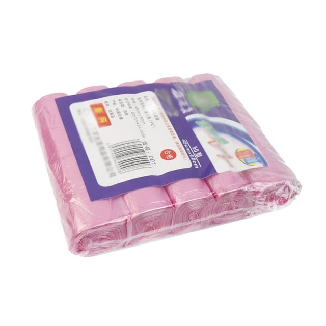 5 Rouleaux Sac à Ordures Épaissi Polyvalent Jetable Ouverture Plate Grande Capacité Sac à Déchets pour la Maison