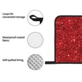 thumbnail image 4 of Fotbe Red Glitter for 4Pcs Oven Mitts and Pot Holders, 500℉ Heat Resistant Oven Mitts , Non-Slip Silicone Surface Safe for Baking, Cooking, BBQ, 4 of 6