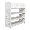 thumbnail image 2 of GoDecor Shoe Rack Wood-plastic Board Four Tiers Multifunctional Storage Shelf White, 2 of 6
