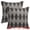 Dark Grey, variant on Unique Bargains Pack of 2 Plush Throw Pillow Covers with Diamond Pattern Camel