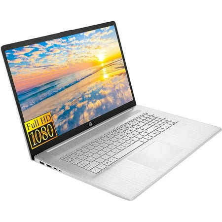 HP Laptop 17 inch Laptops for Business Students, 17.3" FHD Display, AMD Ryzen 5 5500U(Beat i7-11370H), 16GB RAM, 512GB NVMe SSD, Fingerprint Reader, WIFi, HDMI, USB-C, Webcam, Win11, SE Accessories