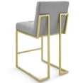 thumbnail image 4 of Side Dining Chair, Set of 2, Fabric, Metal Steel, Gold Light Grey Gray, Modern Contemporary Urban Design, Kitchen Room Cafe Bistro Restaurant Hospitality, 4 of 4
