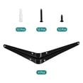 thumbnail image 3 of Uxcell Metal L Brackets Iron Floating Shelf Brackets Wall Angle Bracket Corner Brace 4 Set Black 10 x 8 inch, 3 of 7