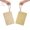 thumbnail image 5 of Gustave 2 Pack Women Fashion Handmade Straw Clutch Bag Zipper Wristlet Purse Beach Handbag Bohemian Straw Knitted Bag, Khaki+Beige, 5 of 8