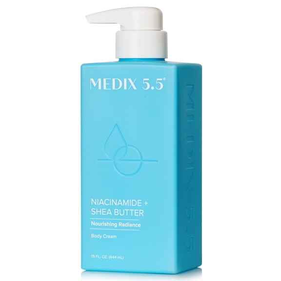 MEDIX 5.5 Niacinamide   Shea Butter Body Cream Fragrance Free For Face & Body Lotion 15 Fl Oz