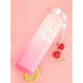 500ml Gradient Sports Water Bottle Plastic Large Capacity Frosted Cup