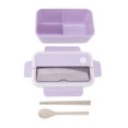 thumbnail image 2 of 1400ml Plastic Lunch Box With Divider, Portable Japanese Bento Box Food Snack Salad Storage Container For Adults And Children, 2 of 8