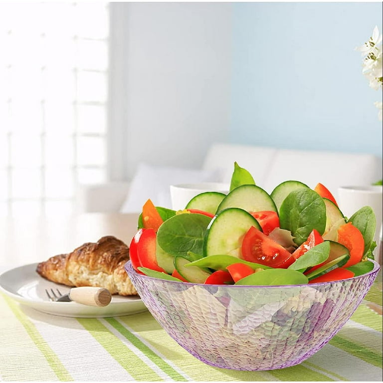 EXTRA LARGE (13-Inch) 6-Quart Plastic Salad/Mixing/Serving Bowl