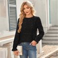 thumbnail image 4 of Godom Women Eyelet Long Sleeve Tops Shirts Dressy Hollow Out Crochet Lace Embroidered Blouses 2025 Fashion, 4 of 7