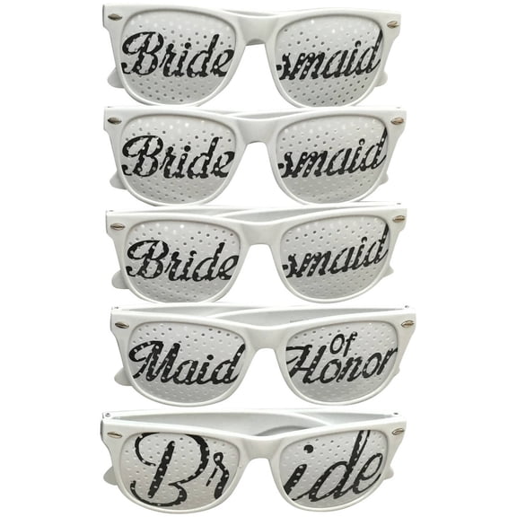 Unik Occasions Brides Wedding Party Sunglasses, Set of 5