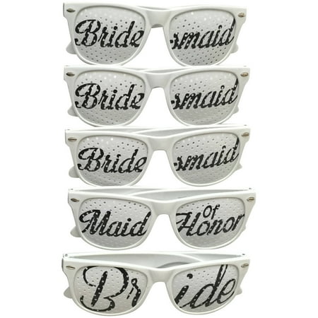 Unik Occasions Brides Wedding Party Sunglasses, Set of 5