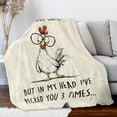thumbnail image 3 of Kuscheln Funny Chicken Blanket, Funny Chicken Gifts, Best Friend Birthday Gifts for Women Men, White Elephant Gift, Super Soft Flannel Throw Blanket, 3 of 7