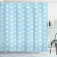 thumbnail image 1 of Ambesonne Aqua Shower Curtain, Polka Dots Blue and White, 69"Wx75"L, Pale Blue White, 1 of 3
