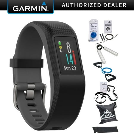 Garmin Vivosport Smart Activity Tracker + Built-In GPS (Slate, S/M) 010-01789-10 + 7-Piece Fitness