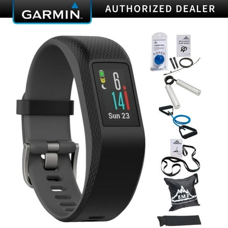 Tacker Kit - Garmin Vivosport Smart Activity Tracker + Built-In GPS (Slate, S/M) 010-01789-10 + 7-Piece Fitness Kit