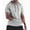 Gray, variant on COSFO Casual Mens T Shirts Solid Short Sleeve Pullover Hooded Tops Workout Loose with Pocket Classic T-Shirt
