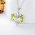 thumbnail image 3 of SOULMEET Christmas Gifts Dragon Necklace 925 Sterling Silver Heart Shaped Crystal Pendant Jewelry Gifts for Women Mother Daughter Nana, 3 of 7