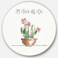 thumbnail image 1 of Designart 'Desert Botanical Bloom II' Art Mural Rond en Métal Style Ferme - Disque de 36, 1 of 5
