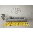 thumbnail image 3 of Ahgly Company Indoor Square Oriental Yellow Modern Area Rugs, 3' Square, 3 of 4