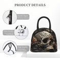 thumbnail image 4 of Balery Vintage Pattern Flower Skull Bolsa de Almuerzo para Mujeres, Caja de Almuerzo, Bolsa de Almuerzo Pequeña Impermeable, Tote de Almuerzo Reutilizable con Gran Capacidad, 4 of 6