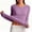 Purple, variant on Fnooota Women's Thermal Tops, Long Sleeve V-neck Casual Winter Warm Womens Base Layers Underwear Gray Size L