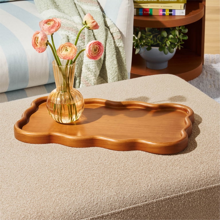 Beautiful Oversized Wood Tray 18