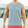 thumbnail image 2 of VBTAPA Racerback Tank Top for Men Sleeveless Workout Shirts Lightweight Quick Dry Running Athletic Undershirts Gray M, 2 of 8