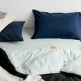 thumbnail image 3 of Flxxie 1800 Count Double Brushed Microfiber Envelope Pillowcases Set of 2, Queen, 20" x 30", Navy Blue, 3 of 6
