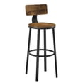thumbnail image 2 of VASAGLE Industrial 28.8" Height Bar Stools with Back, Brown, Set of 2, 2 of 7