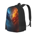 thumbnail image 1 of Balery Red And Blue Fire Dragon E Mochila para hombre y mujer - Tela Oxford 600D resistente - Gran capacidad, resistente al agua, ideal para la escuela, viajes y senderismo, 1 of 6