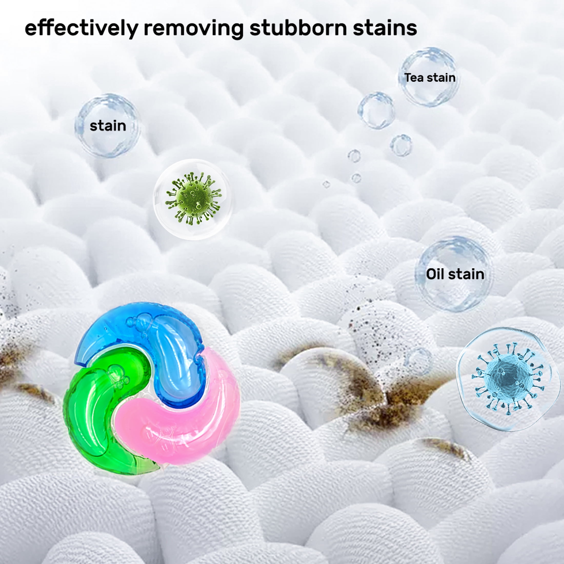 Ikeda scents laundry detergent pods, 120pcs Power Stain Remover, Forest Scents 3-in-1 Detergent Pods